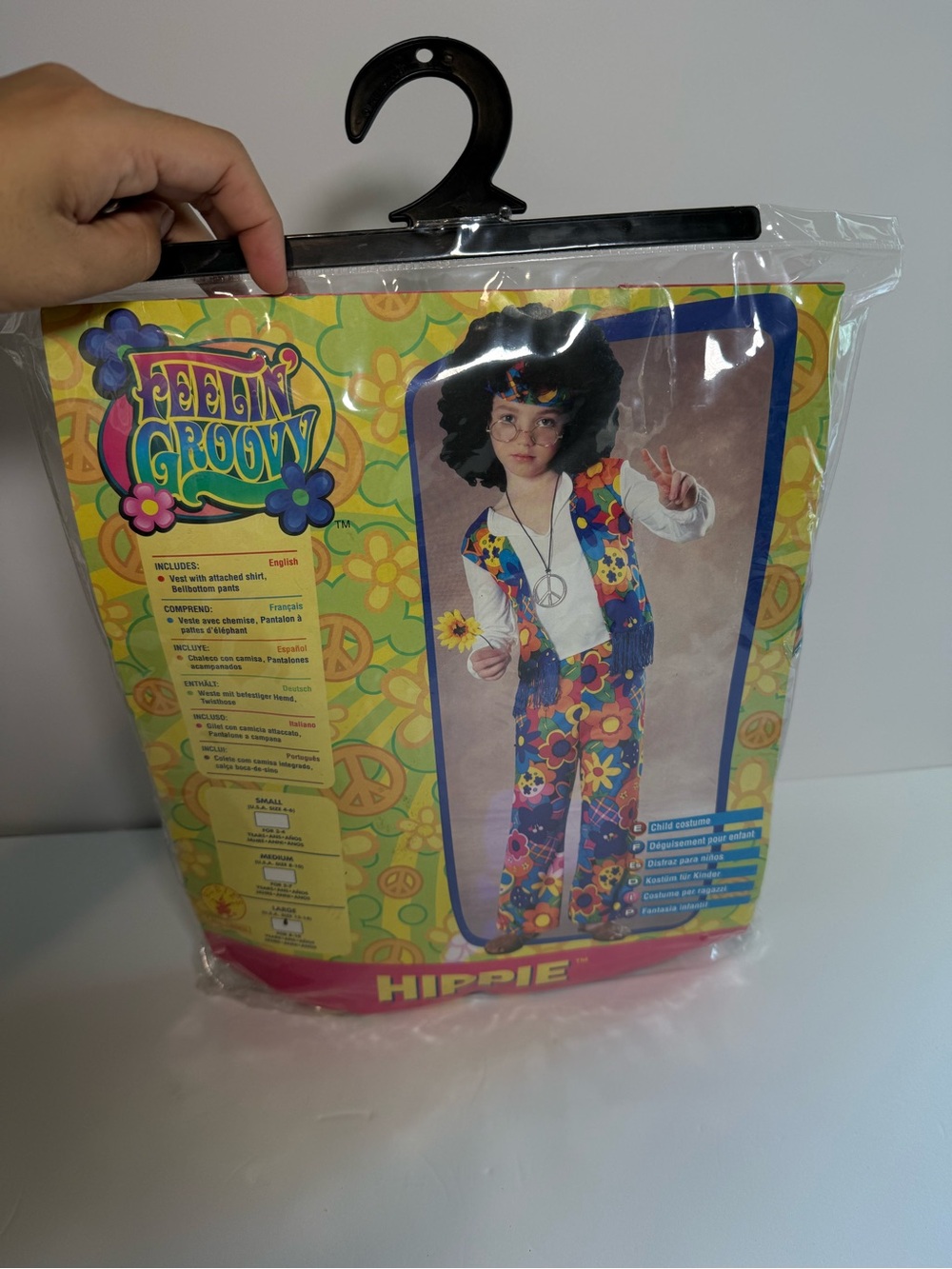 Kids Hippie Costume Set – Size 8-10 – Peace & Love Costume